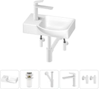 Маленькая раковина для ванной комнаты или туалета Wellsee WC Area в наборе 5 в 1 202011864