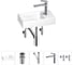Маленькая раковина для ванной комнаты или туалета Wellsee WC Area в наборе 5 в 1 202011841 1