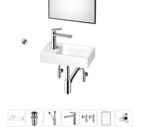 Маленькая раковина для ванной комнаты или туалета Wellsee WC Area в наборе 7 в 1 202011901