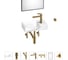Маленькая раковина для ванной комнаты или туалета Wellsee WC Area в наборе 7 в 1 202011915 1