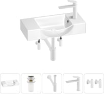 Маленькая раковина для ванной комнаты или туалета Wellsee WC Area в наборе 5 в 1 202011868
