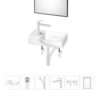 Маленькая раковина для ванной комнаты или туалета Wellsee WC Area в наборе 6 в 1 202011892