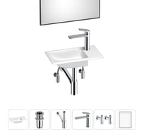 Маленькая раковина для ванной комнаты или туалета Wellsee WC Area в наборе 6 в 1 202011881