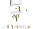 Маленькая раковина для ванной комнаты или туалета Wellsee WC Area в наборе 7 в 1 202011907 1