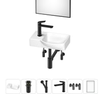 Маленькая раковина для ванной комнаты или туалета Wellsee WC Area в наборе 6 в 1 202011890