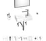 Маленькая раковина для ванной комнаты или туалета Wellsee WC Area в наборе 8 в 1 202011925 1
