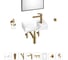 Маленькая раковина для ванной комнаты или туалета Wellsee WC Area в наборе 8 в 1 202011943 1