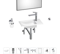 Маленькая раковина для ванной комнаты или туалета Wellsee WC Area в наборе 8 в 1 202011937