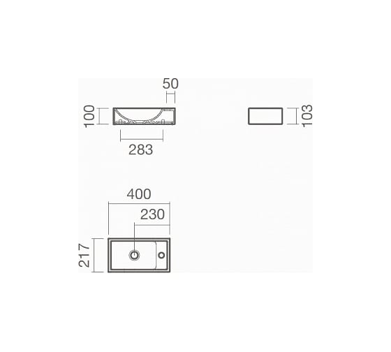 Рукомойник Sanitana Petit 40 правая S10013235900000