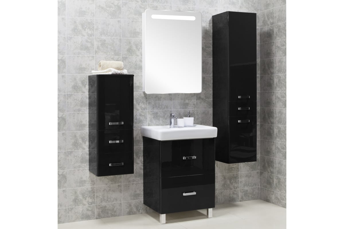 Мебельный умывальник DORATIZ Тигода 60 Сантек белый, 1 отверстие 0302. ...