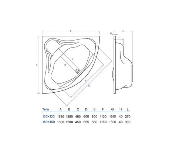 Ванна Koller Pool Tera 150х150 TERA150х150