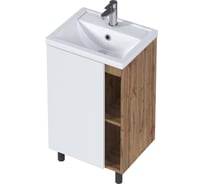 Тумба с раковиной в ванную 1Marka 50 см Orlan напольная Белая Ц0000025882