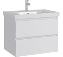 Тумба подвесная Sanstar Arista 60 с раковиной Грейс 60 (комплект) для ванной комнаты, белая 256.1-1.5.1.К