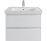 Тумба подвесная Sanstar Arista 60 с раковиной Грейс 60 (комплект) для ванной комнаты, белая 256.1-1.5.1.К
