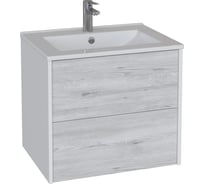 Комплект Sanstar: тумба Trend 60 подвесная, 2 ящика, мебельный умывальник Эйфория 60 252.1-1.5.1.К