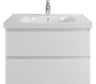Тумба подвесная Sanstar Arista 80 с раковиной Гармония 80 (комплект) для ванной комнаты, белая 179.1-1.5.1.К