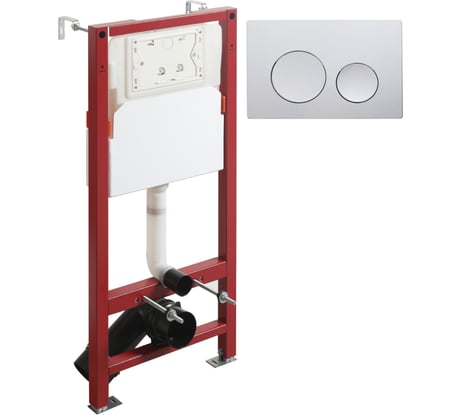 Инсталляция для подвесного унитаза Agger с кнопкой смыва хром ACC500+APB0100