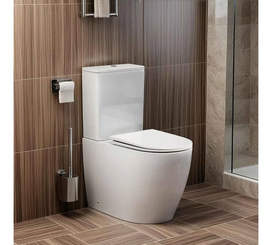 Унитаз-компакт напольный Cerutti SPA VINCE Tornado безободковый, сиденье с микролифтом 10373