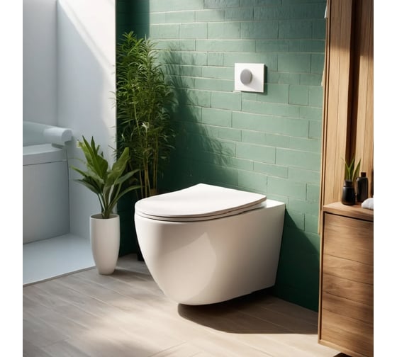 Унитаз подвесной Cerutti SPA ORLTER Aria PP безободковый, с сиденьем микролифт 10571