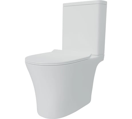 Унитаз напольный Teymi Ritta Pro безободковый, сиденье микролифт T40810 ЦБ-00270126