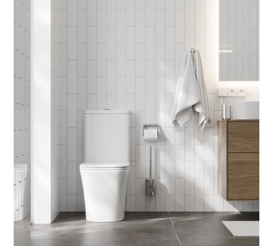 Унитаз напольный Teymi Lori безободковый, сиденье микролифт T40309 ЦБ-00270234