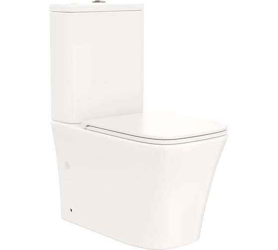 Унитаз напольный Teymi Lori безободковый, сиденье микролифт T40309 ЦБ-00270234