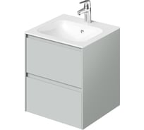 Тумба с раковиной подвесная ИТАНА Slim 50 502х471х569 мм, серый эмаль 4657821040164