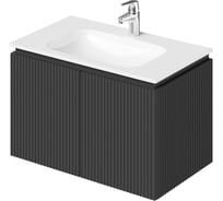 Тумба с раковиной подвесная ИТАНА BAND 80 804x477x515 мм, графит 4657826222640