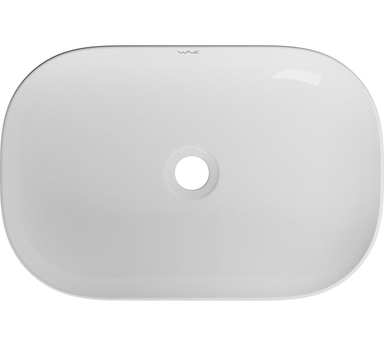Раковина накладная на столешницу WAVE Slim 610_400_145 ш_г_в без перелива, белый, прямоуг 552549