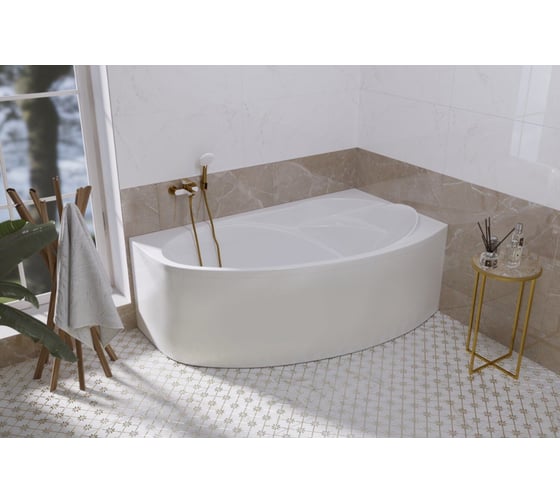 Ванна акриловая Marka One JULIANNA 150х95 см, асимметричная, белая, правая 01дж1595п