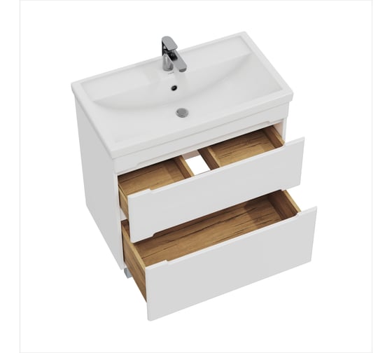 Тумба с раковиной RUVANN BRAVA 70 + Фостер 70 напольная Т.BRAVA.П-70Н-KIT-FOS
