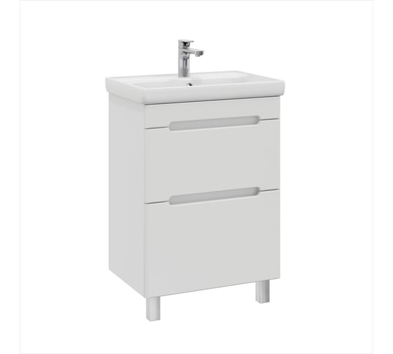 Тумба с раковиной RUVANN BRAVA 50 + Енисей 50 напольная Т.BRAVA.П-50Н-KIT-ENI