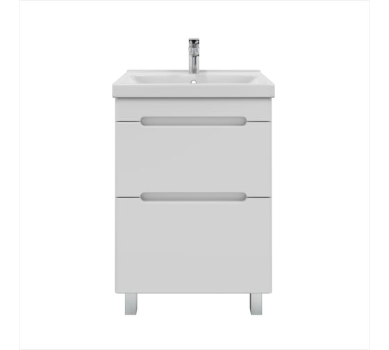 Тумба с раковиной RUVANN BRAVA 50 + Фест 50 напольная Т.BRAVA.П-50Н-KIT-FES