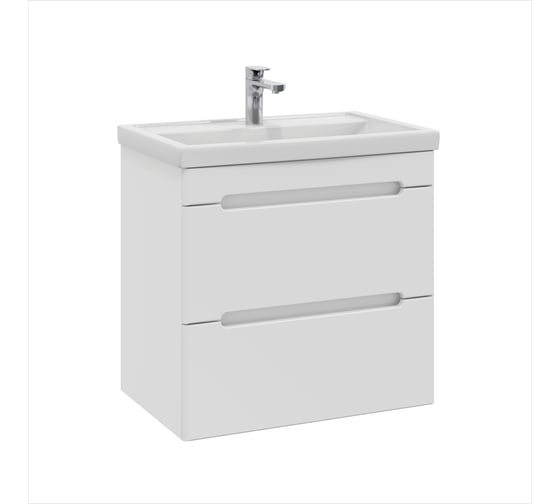 Тумба с раковиной RUVANN BRAVA 60 + Фостер 60 подвесная Т.BRAVA.П-60П-KIT-FOS