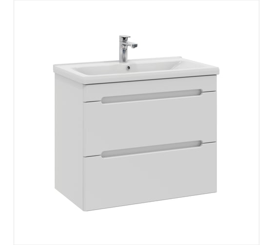 Тумба с раковиной RUVANN BRAVA 70 + Миранда 70 подвесная Т.BRAVA.П-70П-KIT-MIR