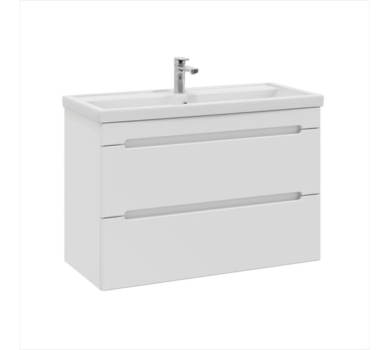 Тумба с раковиной RUVANN BRAVA 100 + Фостер 100 подвесная Т.BRAVA.П-100П-KIT-FOS