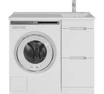 Тумба с раковиной RUVANN DUET 40 + Персона 100 правая напольная Т.DUET.П-40Н-KIT-PER100P