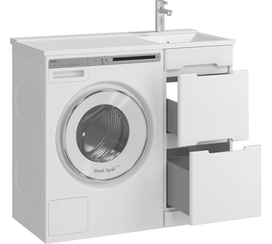 Тумба с раковиной RUVANN DUET 40 + Персона 100 правая напольная Т.DUET.П-40Н-KIT-PER100P