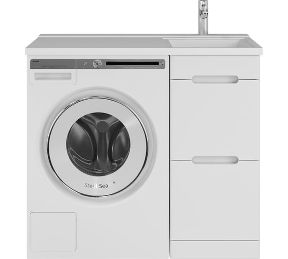 Тумба с раковиной RUVANN DUET 40 + Космос 100 правый напольная Т.DUET.П-40Н-KIT-KOS100P