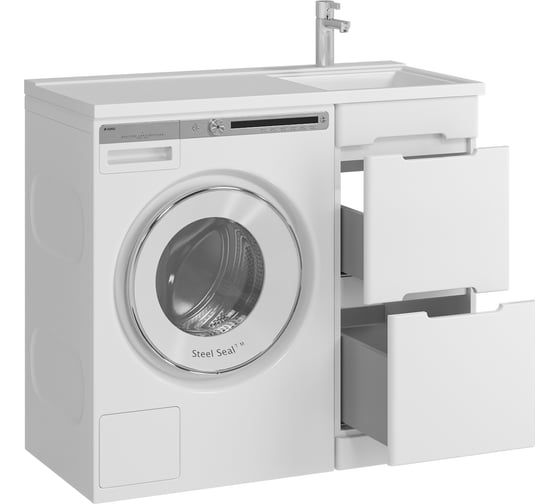 Тумба с раковиной RUVANN DUET 40 + Космос 100 правый напольная Т.DUET.П-40Н-KIT-KOS100P