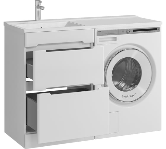 Тумба с раковиной RUVANN DUET 50 + Персона 110 левая напольная Т.DUET.П-50Н-KIT-PER110L