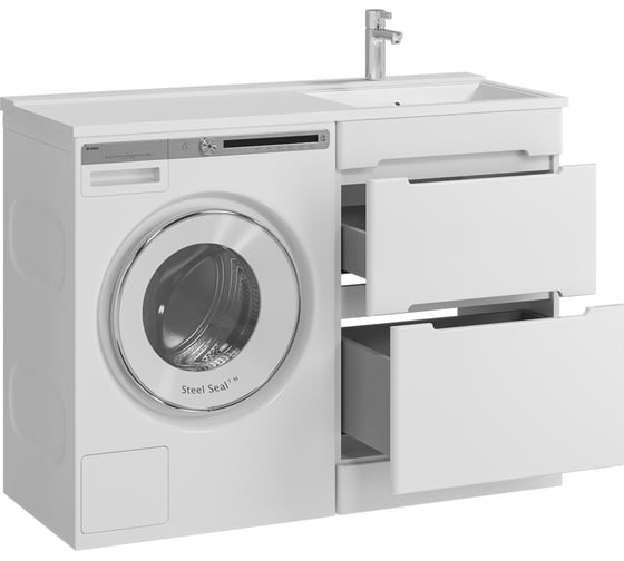 Тумба с раковиной RUVANN DUET 60 + Персона 120 правая напольная Т.DUET.П-60Н-KIT-PER120P