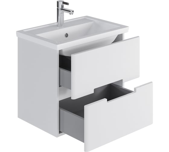 Тумба с раковиной RUVANN KANI 70 + Фостер 70 подвесная Т.KANI.П-70П-KIT-FOS