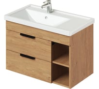 Тумба с раковиной подвесная IKA Alta 80 левая, 810х453х540 мм, дуб Корбридж 4657821040645