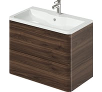 Подвесная тумба с раковиной ИТАНА Roberto 80 795х456х606 Орех Пекан шоколад 4657834371675