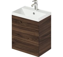 Подвесная тумба с раковиной ИТАНА Alexa 50 493х343х570 левый Орех Пекан шоколад 4657834372542