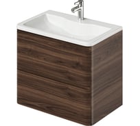 Подвесная тумба с раковиной ИТАНА Roberto 70 700х453х606 Орех Пекан шоколад 4657834371552