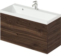 Подвесная тумба с раковиной ИТАНА Итана Alexa 100 1001х451х565 Орех Пекан шоколад 4657834373242
