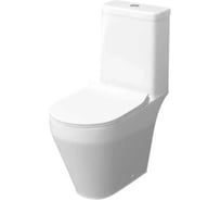 Унитаз-компакт Керамин Бари R ЖС 2-режим (функция EASY Flush EASY Clean) с жестким сиденьем, двухрежимной спускной арматурой (КНР), креплением угловым скрытым и удлинителем гибким CDB00029611