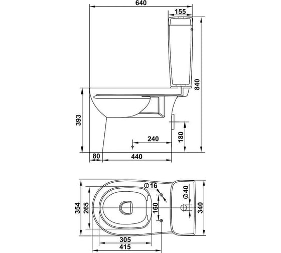 Унитаз-компакт Керамин Альбано R МЛ 2, режим (функция EASY Flush EASY Clean) с жестким сиденьем с микролифтом, с двухрежимной спускной арматурой (КНР) и креплением угловым скрытым CDB00029259